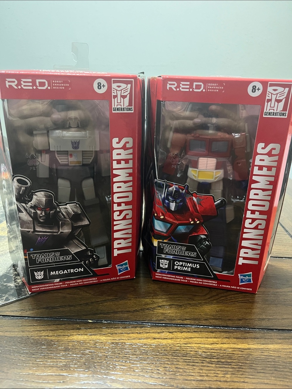 Transformers R.E.D. Megatron & Optimus Prime in Red Packaging Hasbro